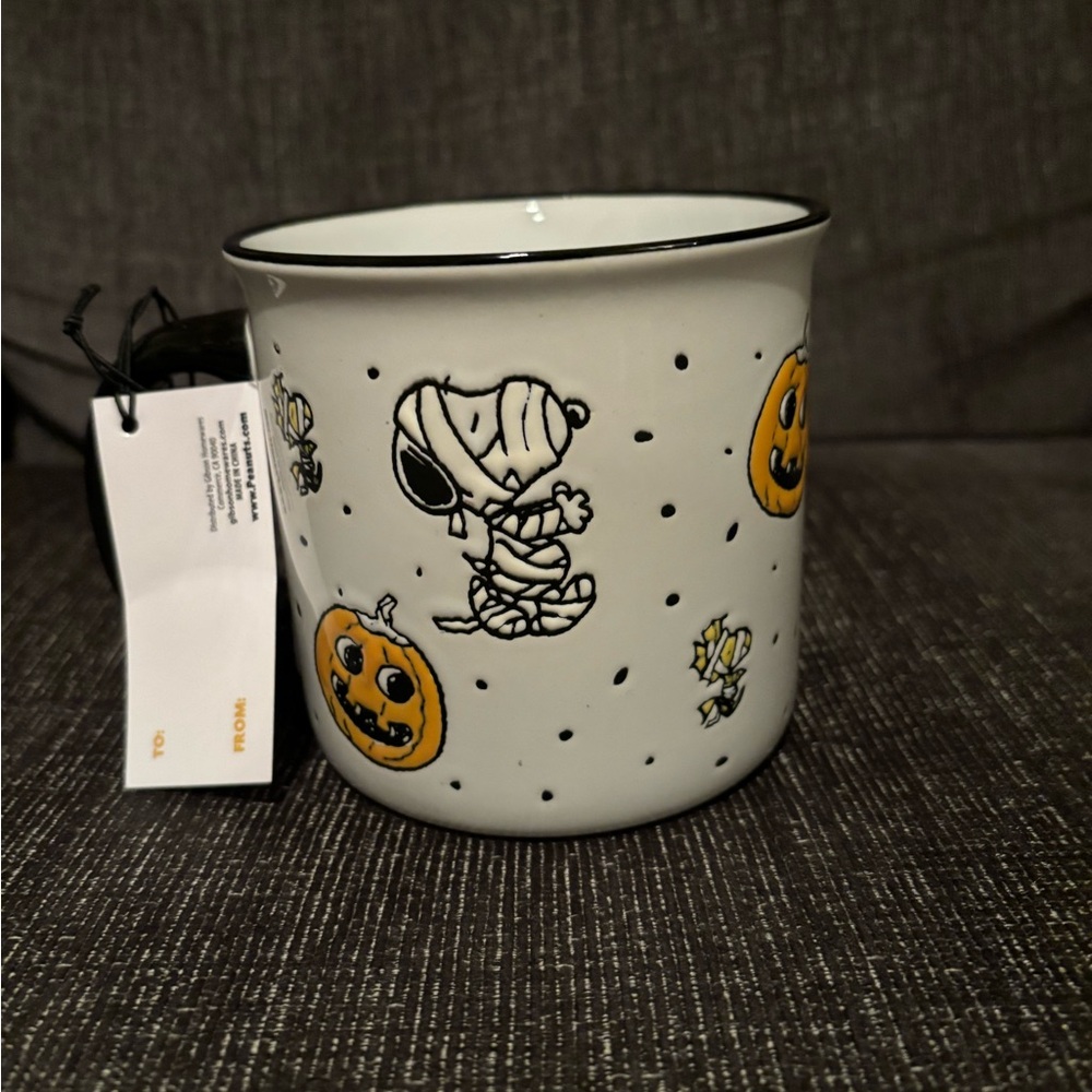 Peanuts Halloween snoopy stoneware happy Halloween mug